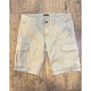 Sisley Mens Cargo Shorts Khaki Tan Multi Pocket Twill Casual Summer Shorts 32